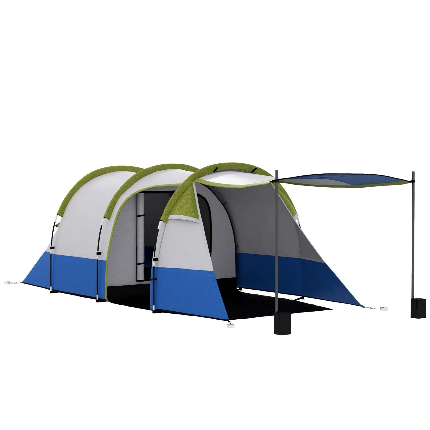 Furnicato Campingzelt 3 Personen 420x200x150 Cm Grün