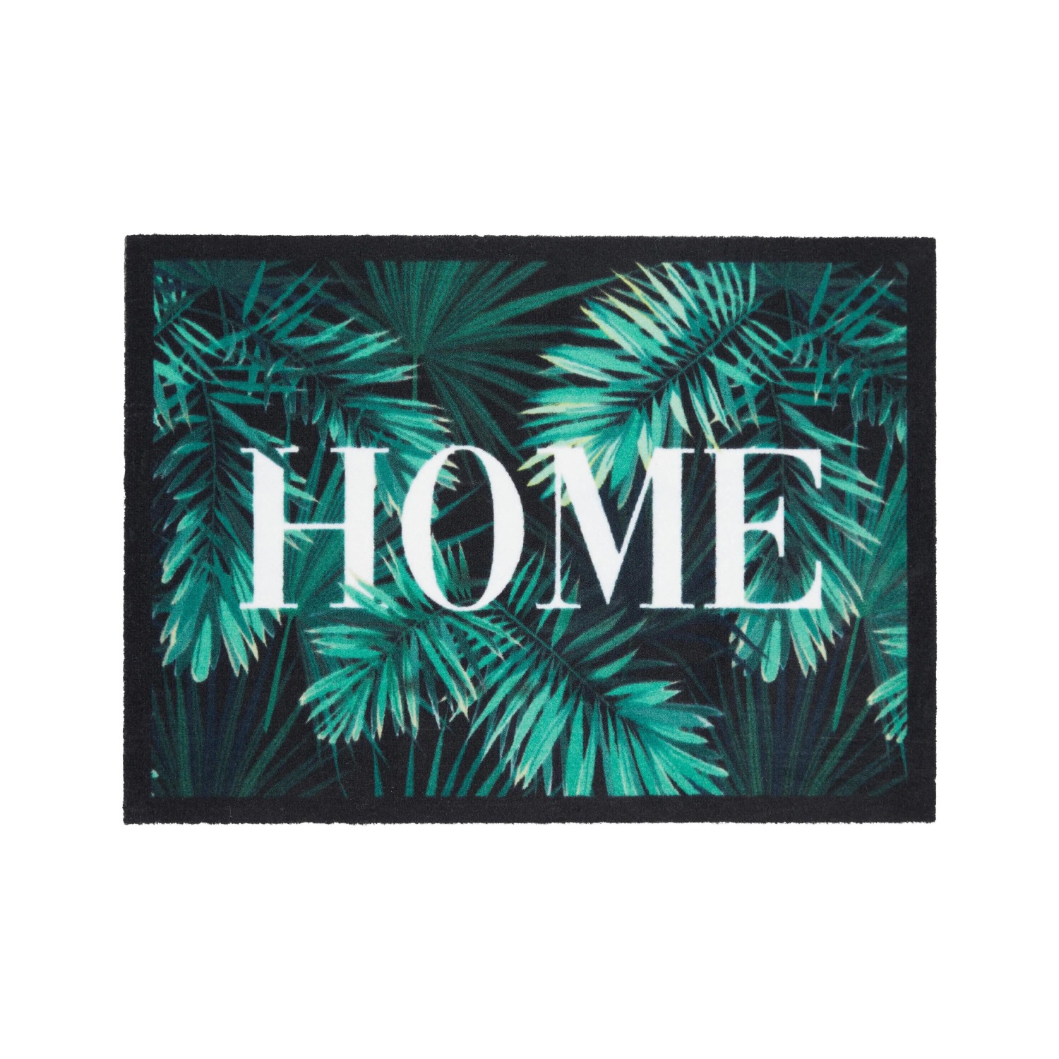 Modern Living Fußmatte Jungle Leaves Anthrazit/Grün ca. 50x70cm
