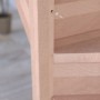 Detailansicht StarWood Treppe Rhodos Buche, gewendelt, mit Setzstufen. Holz unbehandelt.