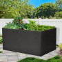 Floraworld Hochbeet Twin-Wall, 150x75x76 cm, Anthrazit, bepflanzt mit Gemüse im Garten.