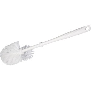 Weiße Bürstenmann WC-Ersatzbürste mit Randreiniger aus Kunststoff.