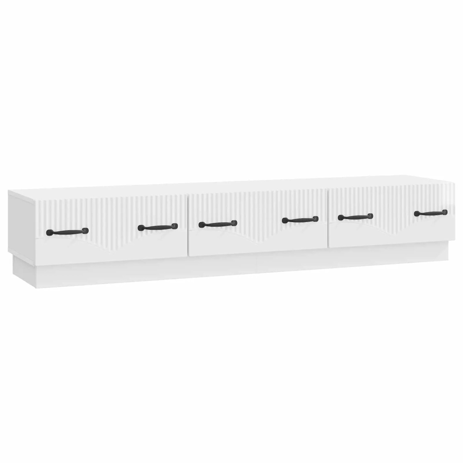vidaXL TV-Schränk Hochglanz Weiß 147 x 34,5 x 27 cm Holzwerkstoff 895399