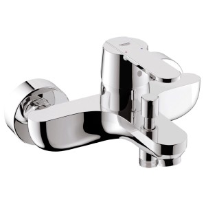 Grohe QuickFix Wannenarmatur Get Chrom, Einhebelmischer für die Wandmontage.
