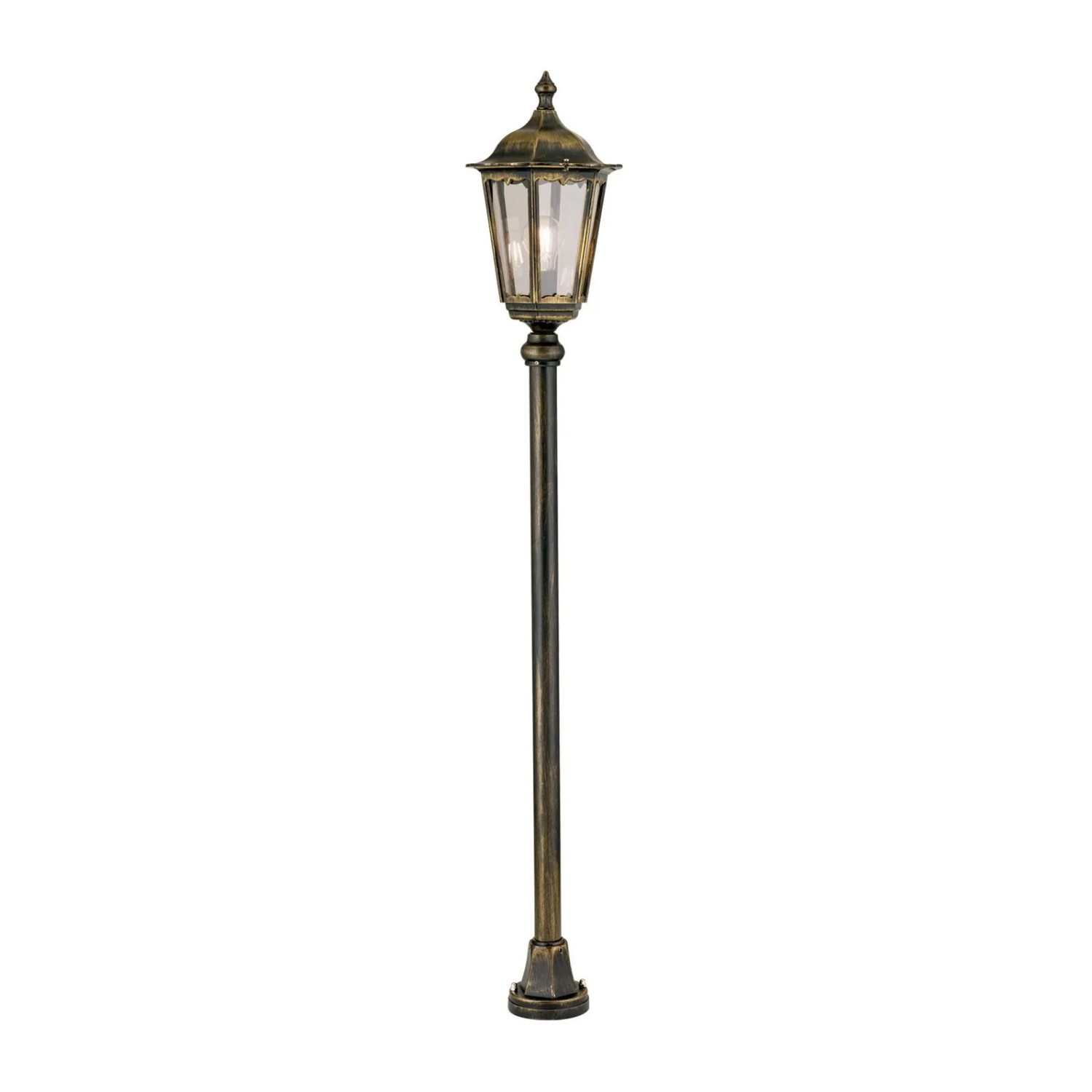 Orion Leuchten Außen Mastleuchte 140cm 100W E27 Schwarz-Gold