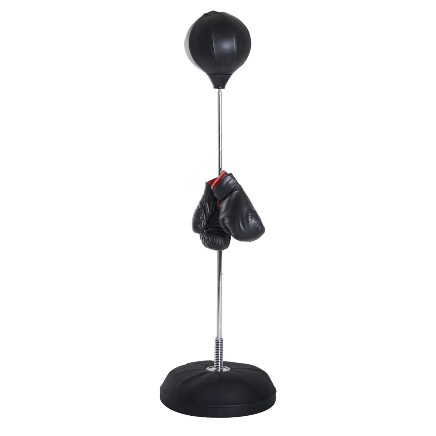 HOMCOM Boxsack Kunstleder Kunststoff Schwarz 43L x 43B x 144H cm