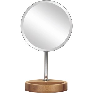 Kleine Wolke Kosmetikspiegel Timber Holz mit Ablagefach für Badutensilien.