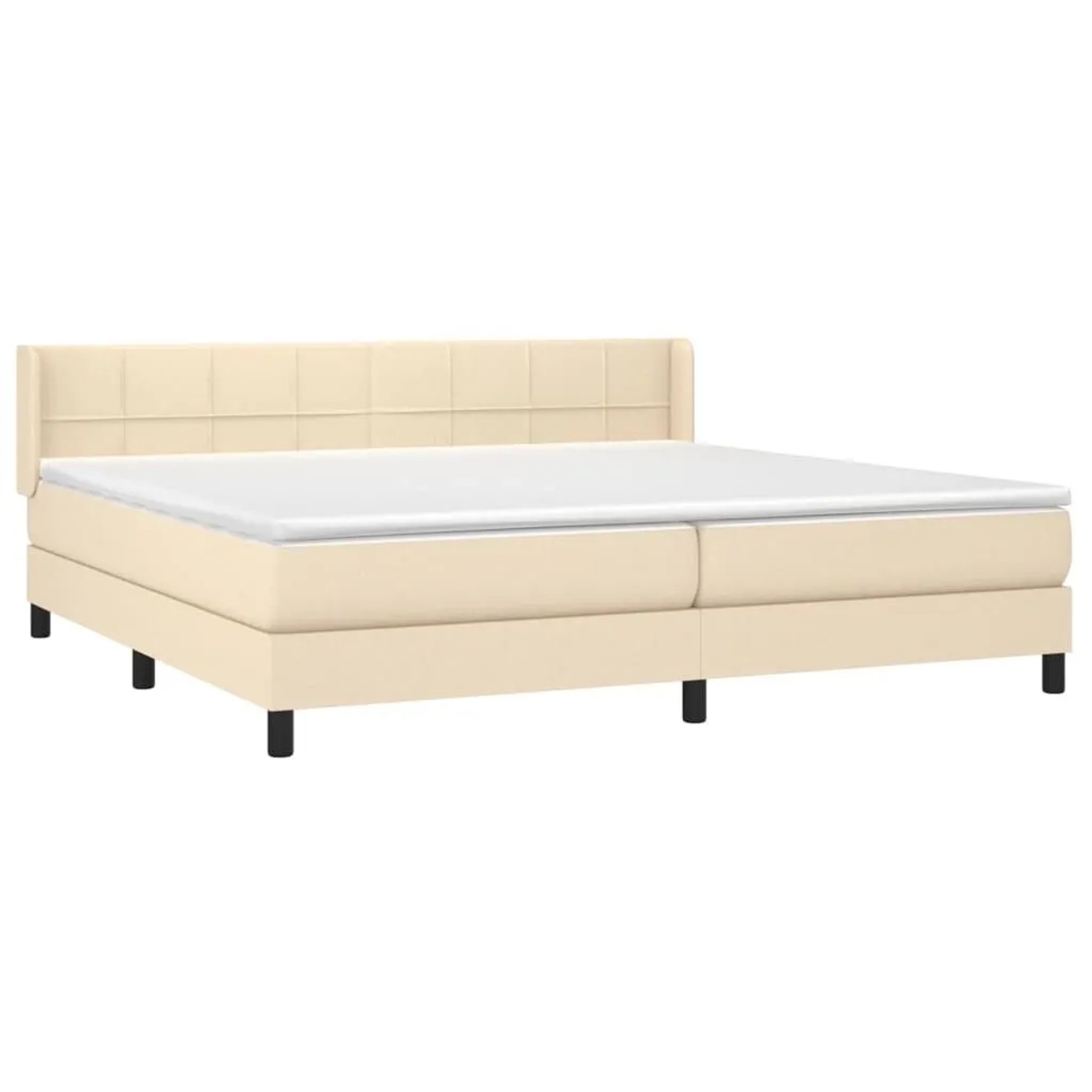 vidaXL Boxspringbett mit Matratze Creme 200x200 cm Stoff 3129742 günstig online kaufen