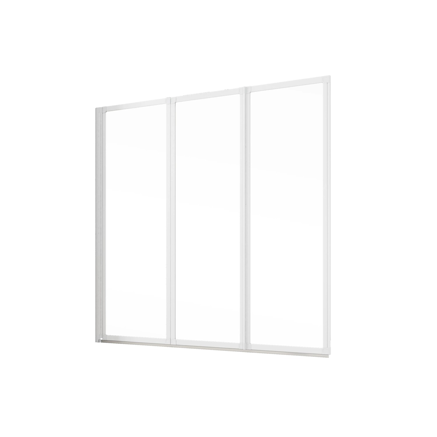 Schulte ExpressPlus Badewannenfaltwand, 3-teilig, 127x121cm, zum Kleben.