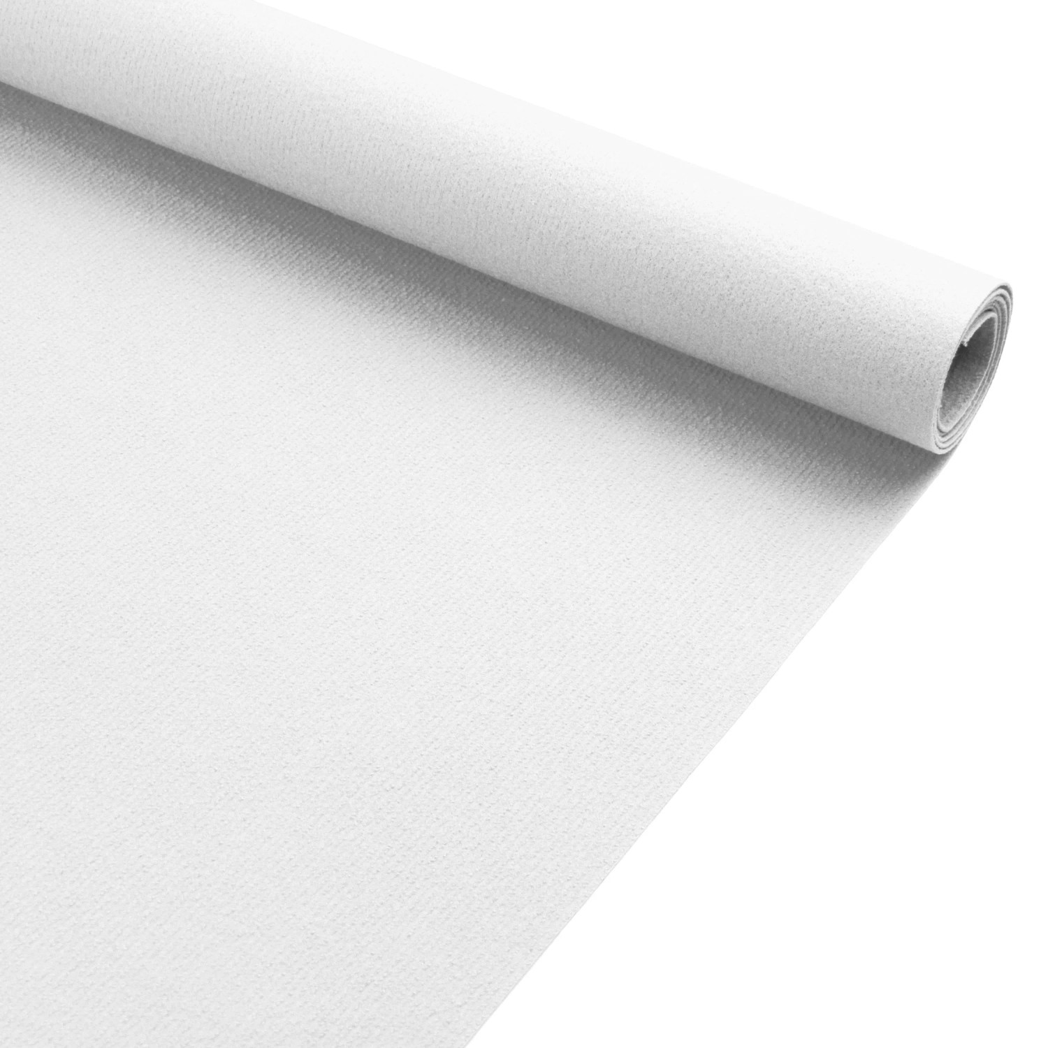 Primaflor Eventteppich Rips Dublin Polar Weiß 1,00m x 4,50m