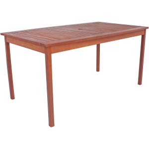 Rechteckiger Gartentisch Garden Pleasure Madison aus Holz, 90x150 cm, natur.