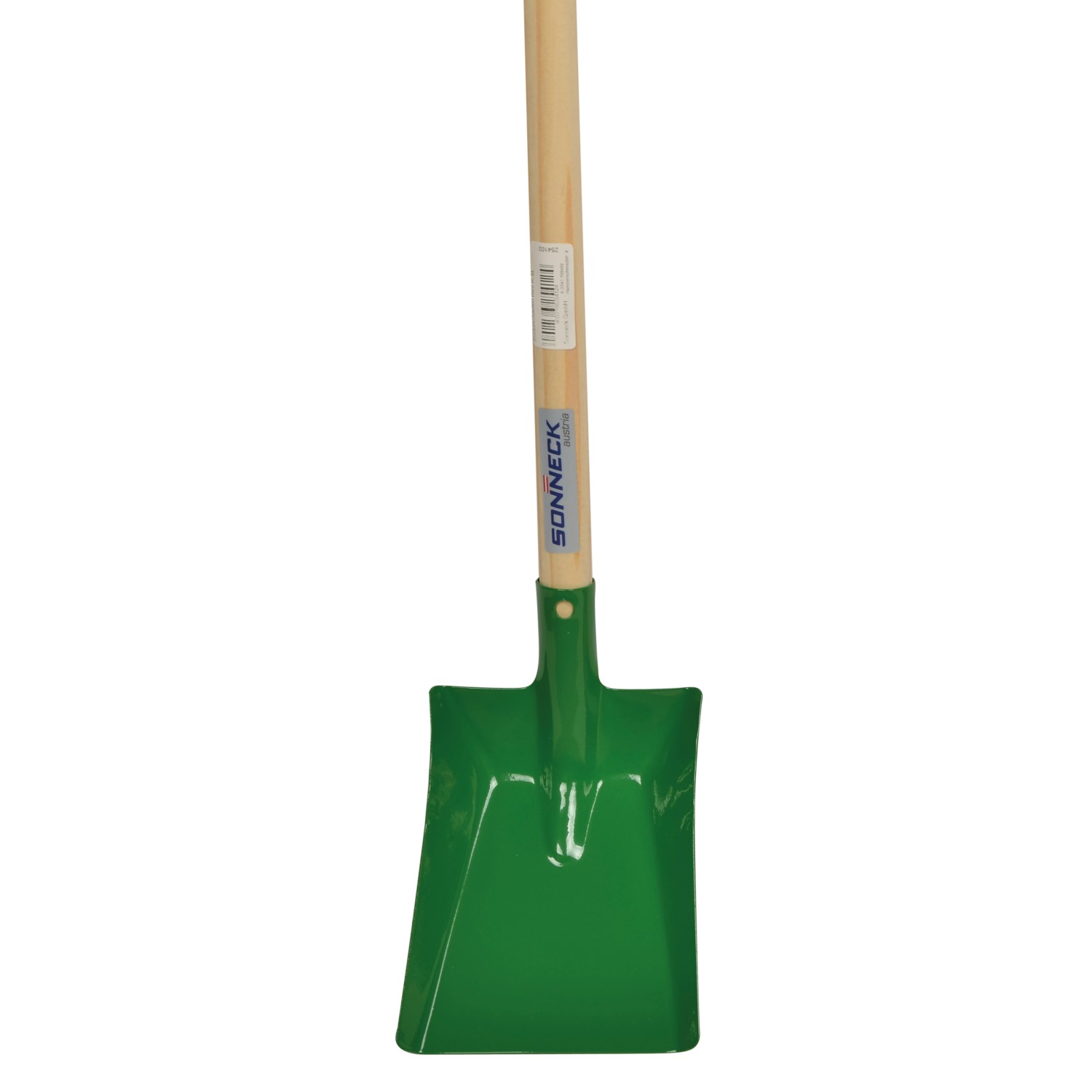 Sonneck Kinderschaufel Mini: Grüne Schaufel mit Holzstiel für kleine Gärtner.