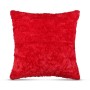 Bestlivings Kissenhülle Rose Kuschel, 60x60 cm, Rot. Flauschiges Dekokissen für Sofa oder Gartenstuhl.