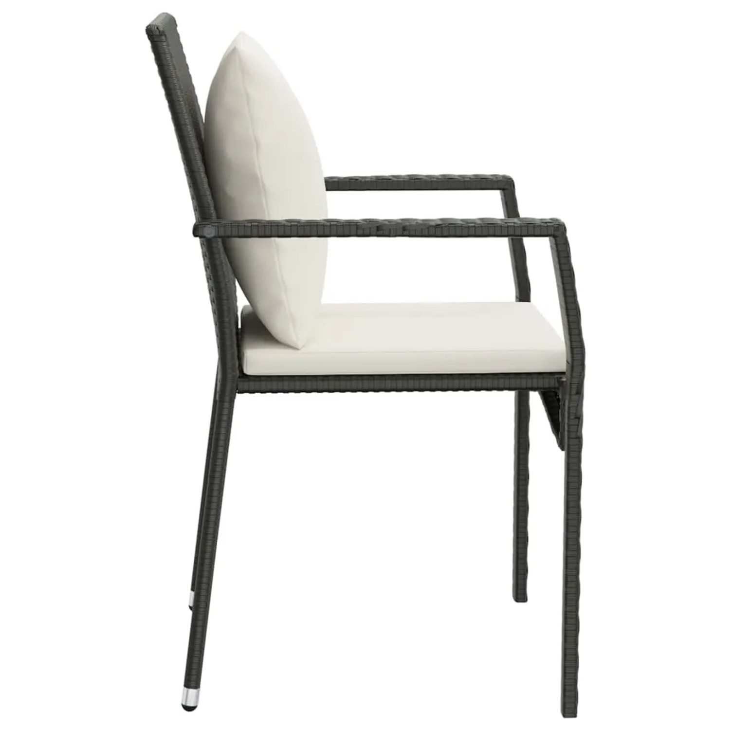 vidaXL Gartenstühle mit Kissen 4 Stk. Poly Rattan 59 x 53,5 x 88 cm