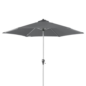 Doppler Marktschirm Active Auto Tilt, Ø 266 cm, anthrazit, mit Kurbel.