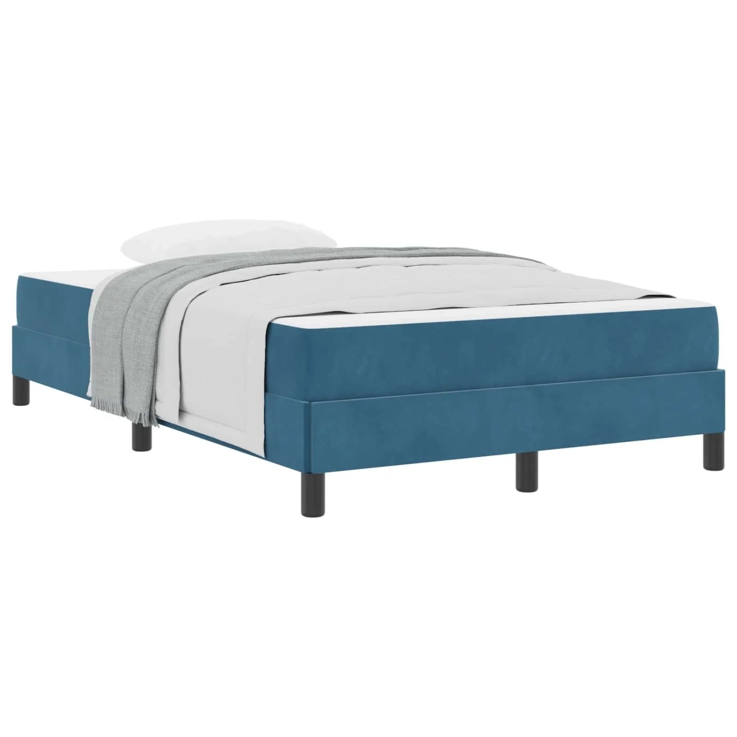vidaXL Boxspringbett mit Matratze Dunkelblau 120 x 220 cm Stoff 3398789