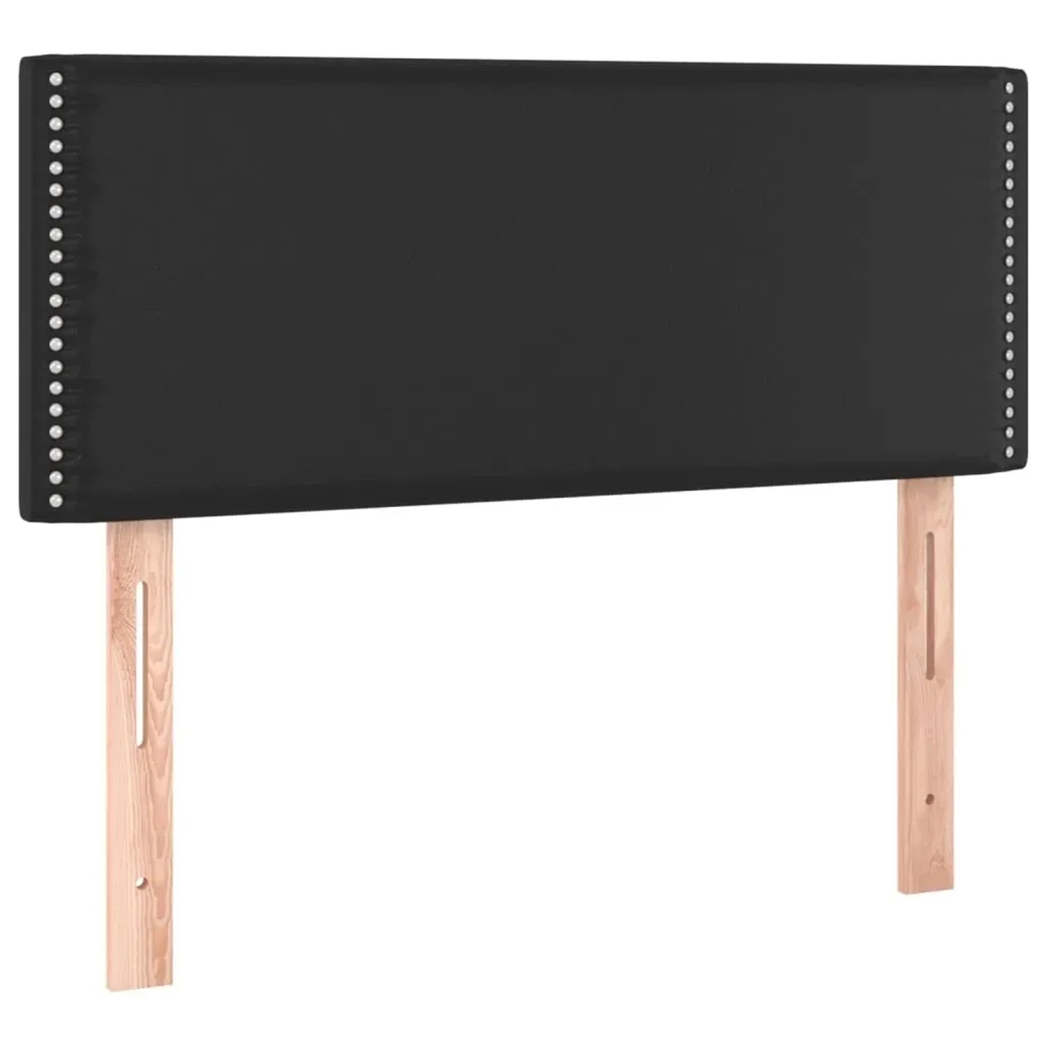 vidaXL LED Kopfteil Schwarz 100x5x78/88 cm Kunstleder 3121556