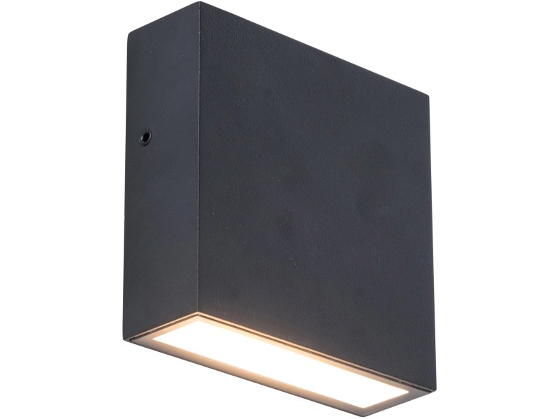 Lutec LED-Außenwandleuchte Gemini XF 1-flammig Schwarz 11 cm x 11 cm x 3,8  cm kaufen bei OBI