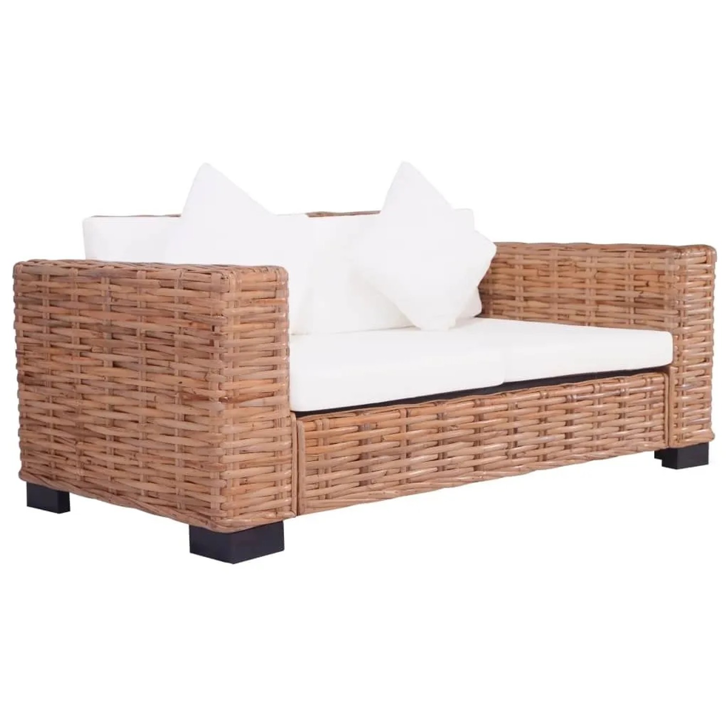 vidaXL 2-Sitzer Gartensofa Natur Rattan 276350