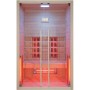Eilo Infrarotkabine EL 102 aus Fichte, 120x90,4x190cm, mit Rotlicht-Magnesium-Strahlern.
