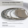 Gefalteter Korb des osoltus Hängesessels aus beigem Kunststoffgeflecht für platzsparende Lagerung.