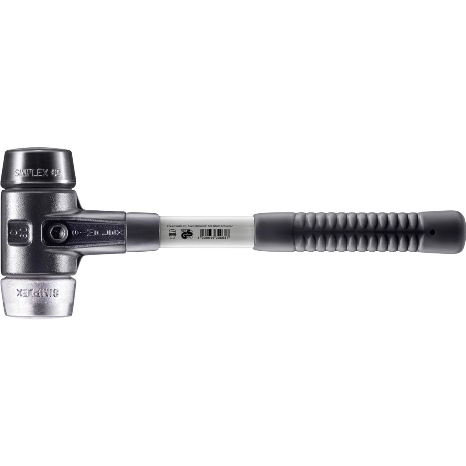 Halder Simplex Schonhammer Ø 60 mm Gummi Schwarz   Weichmetall mit Verstärk günstig online kaufen