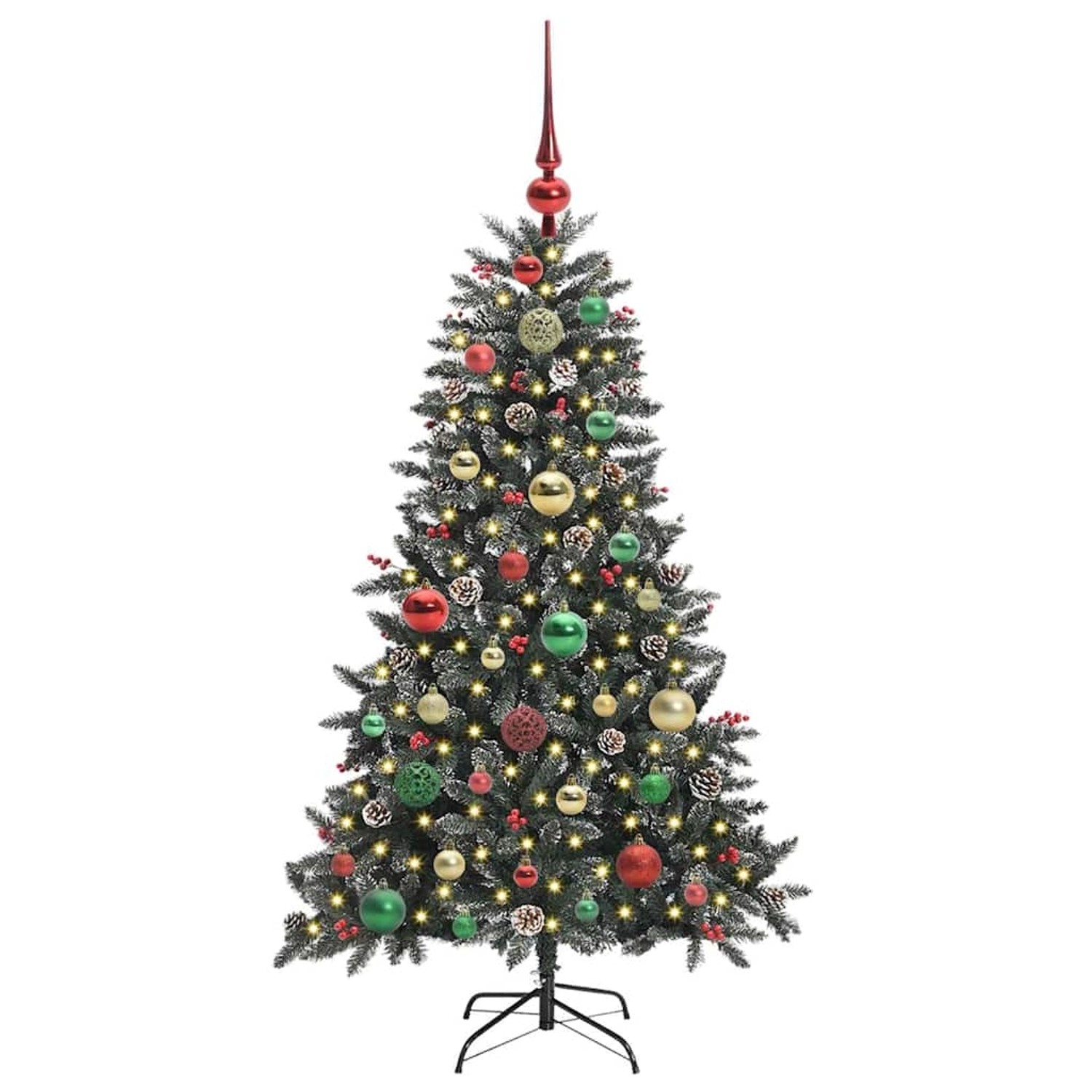 vidaXL Künstlicher Weihnachtsbaum mit 150 LEDs Grün 68 x 68 x 120 cm 3395864