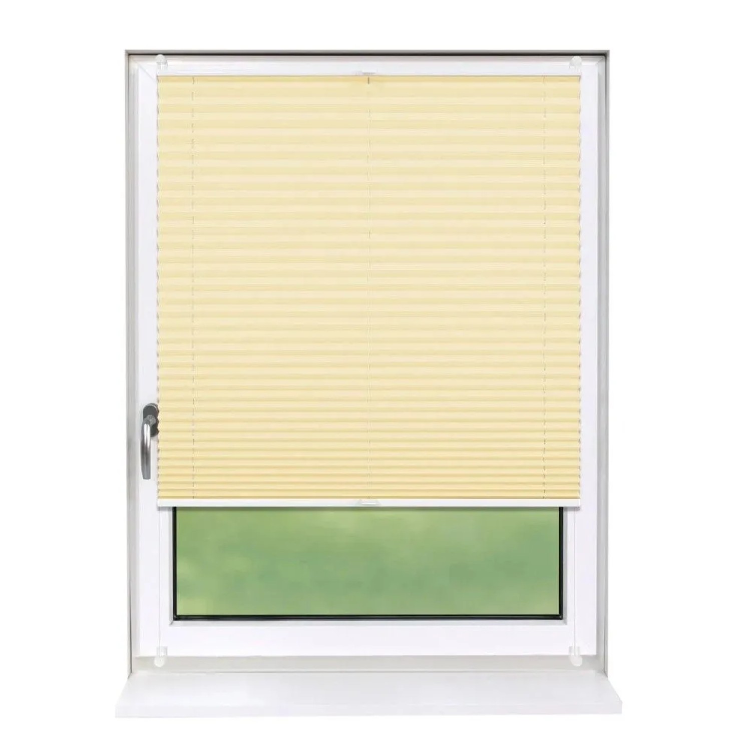 Deco-Raum Plissee Basic ohne Bohren 50x150cm Hellorange Blickdicht Klemmfix