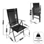 BigDean 2er Set Gartenstühle, belastbar bis 120 kg, mit hoher Rückenlehne und Maßen.