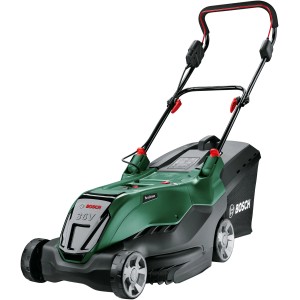 Bosch Akku-Rasenmäher AdvancedRotak 36V mit Fangkorb, grün/schwarz.