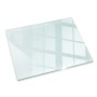 Transparente, rechteckige Glasplatte 80x60 cm von Tulup als Funkenschutz für Kamin und Ofen.