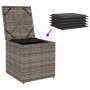 vidaXL Kissenbox mit Speicher Grau 50 x 50 x 50 cm Poly-Rattan 365410_11