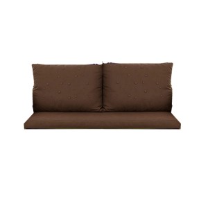 Braunes Setgarden Bankkissen-Set für 2-Sitzer Gartenbänke, bestehend aus Sitz- und Rückenkissen.