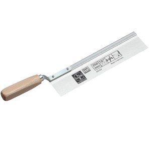 LUX Feinsäge Classic mit gekröpftem Buchenholzgriff, 250 mm Sägeblatt für präzise Holzarbeiten.