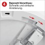 Detailaufnahme: Bajonett-Verschluss der LED-Deckenleuchte für schnelle Montage.