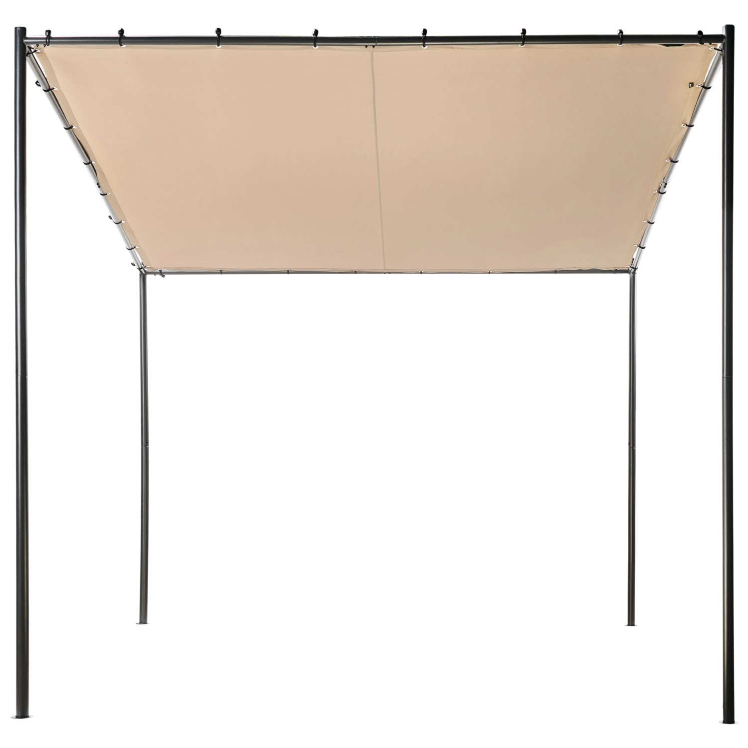 Beliani Garten-Pergola VIMINO Taupe 294x282x282 günstig online kaufen