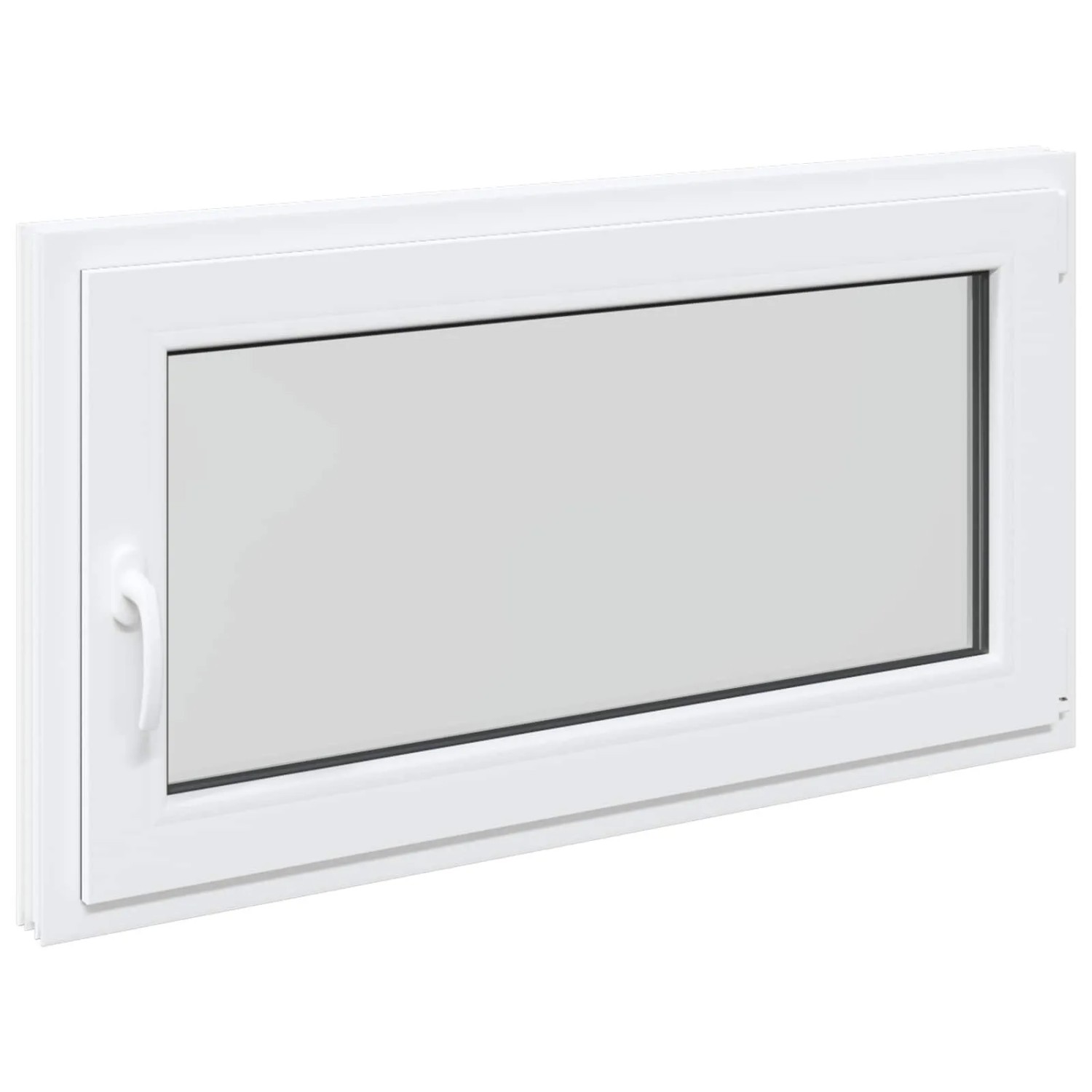 vidaXL Kellerfenster RISOR Weiß 110 x 70 cm PVC und Glas 42047217