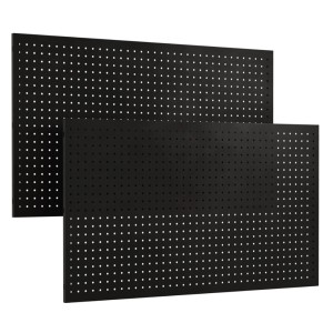 AR Shelving Lochwand Set, 2 pulverbeschichtete, schwarze Lochwände, 100x60cm, für Werkstatt und Garage.