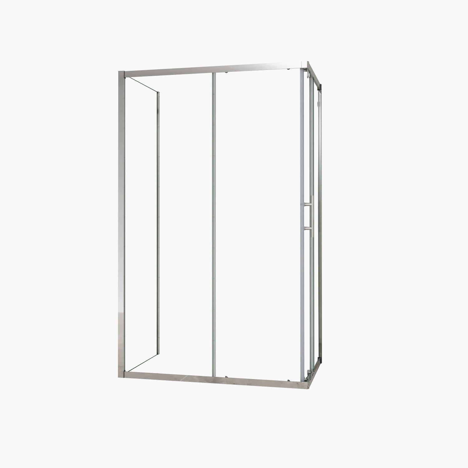 Duschparadies U Duschkabinen 110x70x70x195cm Duschen Schiebetür 6mm Nano Glas Hochglanz Verchromt Eckdusche