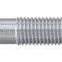 Fischer Bolzenanker FAZ II Plus 8/10, silbernes Metall mit schwarzem Spreizclip, Gewinde, Unterlegscheibe und Mutter.