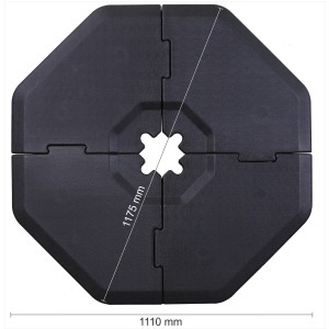 Schneider Einlegeplatten für Ampelschirme, 4er Set, befüllbar für sicheren Stand.