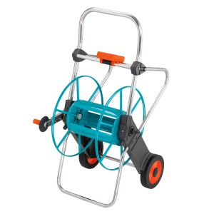 Gardena Metall-Schlauchwagen 100: Robuster Schlauchwagen aus Metall mit Rädern und Kurbel.