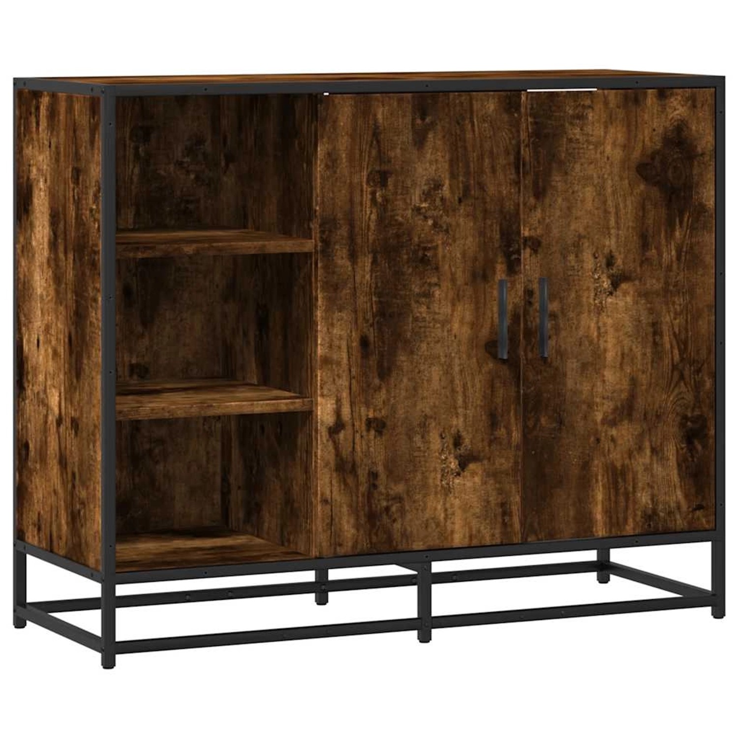 vidaXL Sideboard Räuchereiche 92x35x76 cm Holzwerkstoff 849021 günstig online kaufen