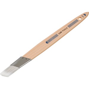 LUX Schrägpinsel, 25 mm, mit Holzgriff und Kunstborsten für präzise Farbkanten.