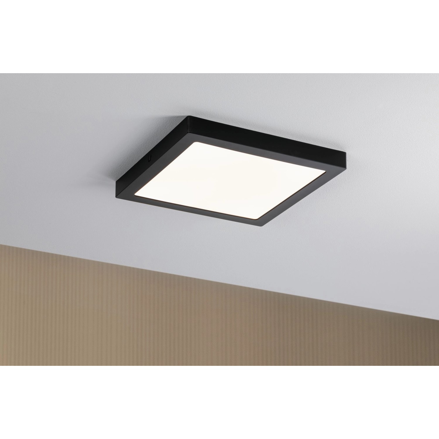 Paulmann LED-Panel Abia eckig 300x300 mm 22 W, 2.700 K, 3200 lm Schwarz matt