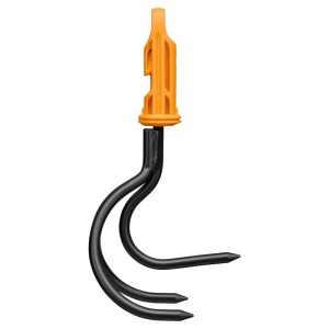 Fiskars OneClick Kleingrubber, orange-schwarz, für Kombisysteme zur Bodenbearbeitung und Belüftung.