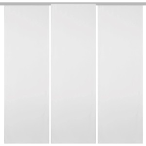 Bestgoodies Flächenvorhang Ellen 3er Pack hellgrau, blickdichte Schiebegardinen für Fenster.