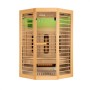 Redsun Deluxe Infrarotkabine XL aus Tannenholz, Natur, für 2-3 Personen.
