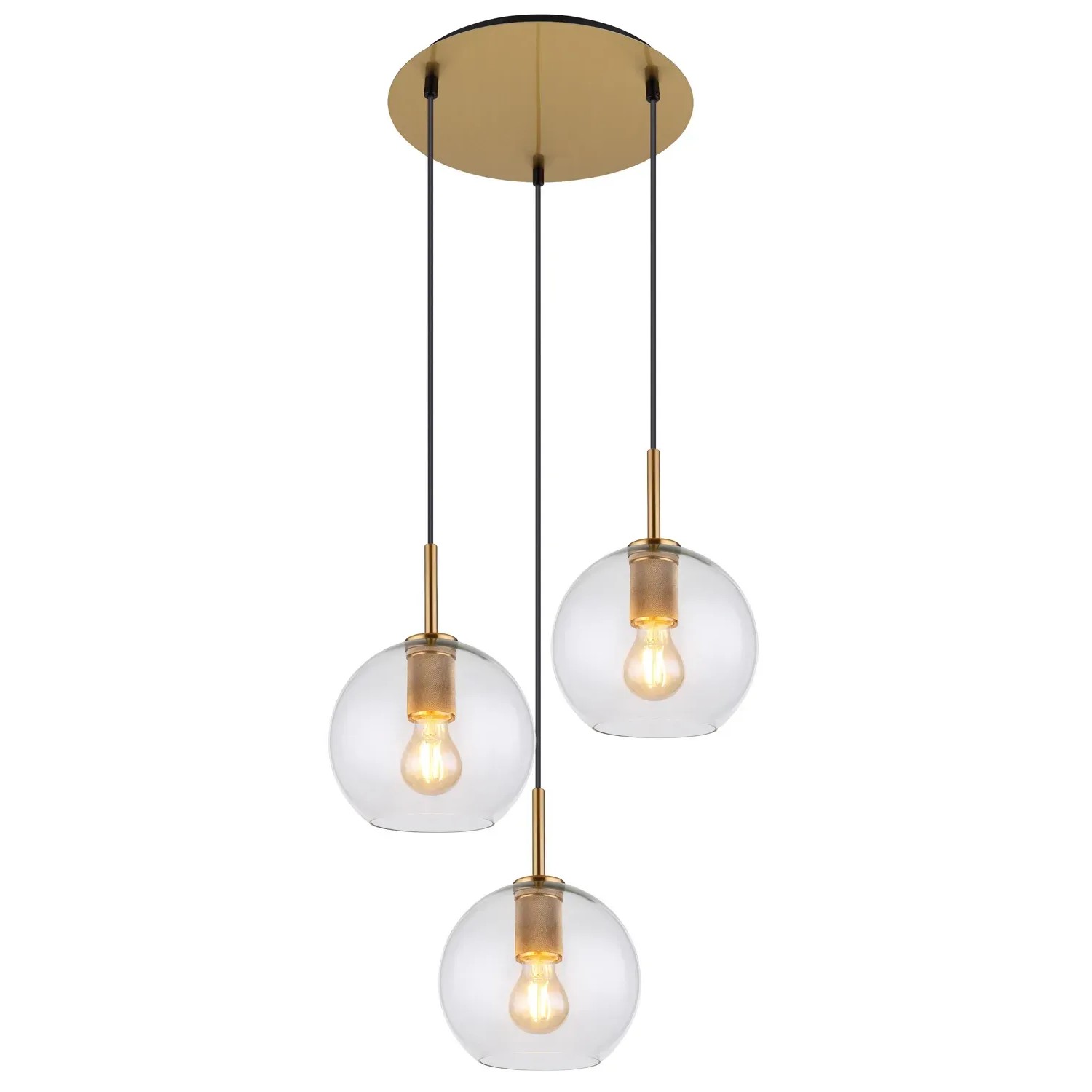 Globo Hängeleuchte ADARA, schwarze PVC Kabel