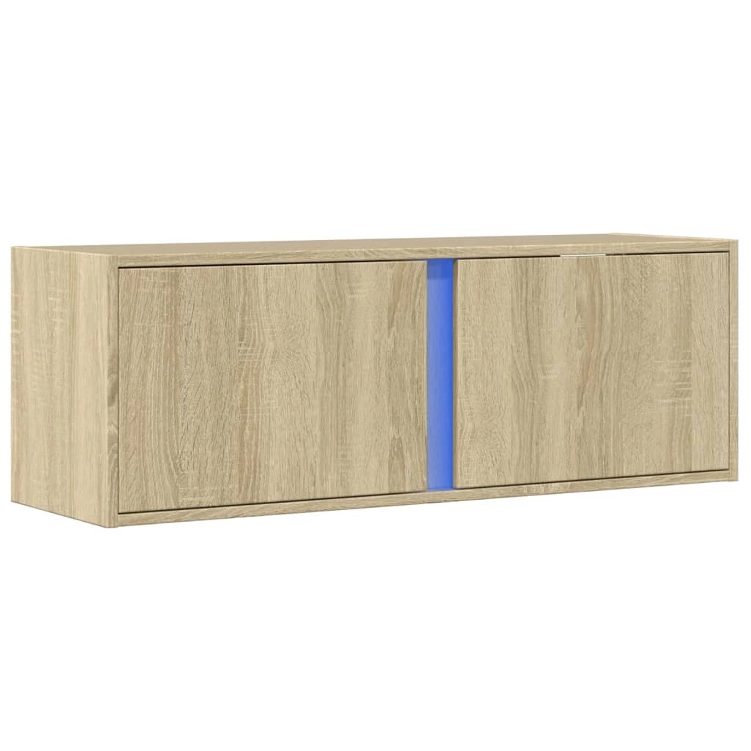 vidaXL TV-Wandschrank mit LED-Beleuchtung Sonoma-Eiche 100x31x35 cm 852266 günstig online kaufen