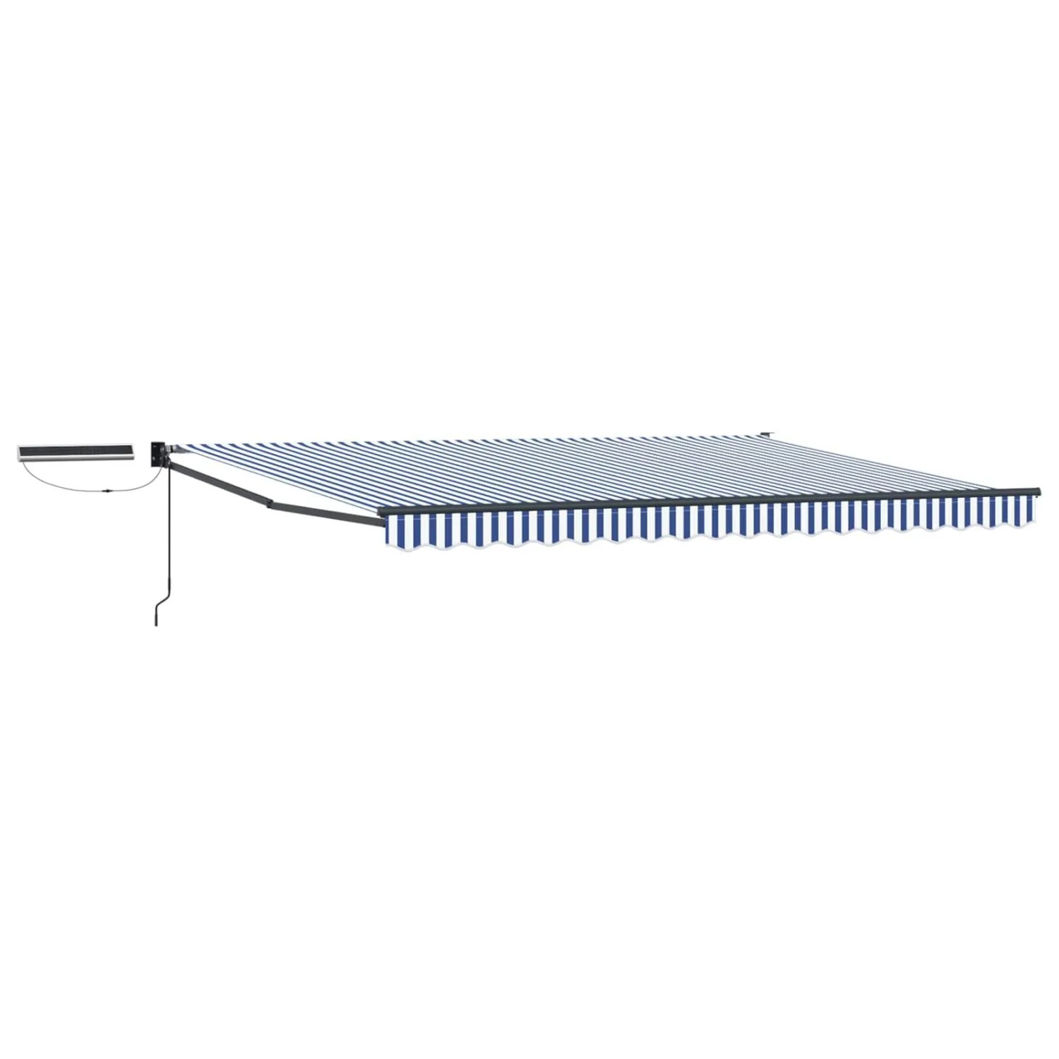 vidaXL Elektrische Ausziehbare Markise Blau und Weiß 4 x 3 m 3420139